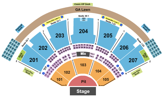 Ruoff Music Center Grey Day Seating Chart